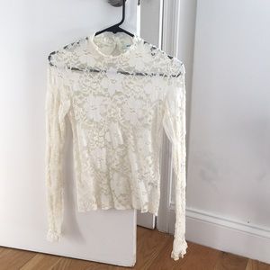 Lace long sleeve top
